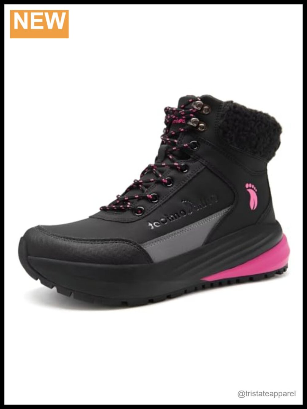 Women's Waterproof Insulated Wide Fit Orthopedic Hiking Boots with Arch Support